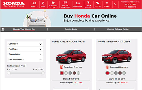 Buy a New Honda Car from Laptop Device Buy a New Honda Car Online from Laptop Device