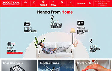 Book a New Honda Car Online from Laptop Device