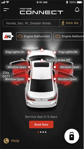 Honda Connect Convenience Feature - Car Dashboard