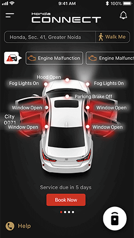 Honda Connect Convenience Feature - Car Dashboard