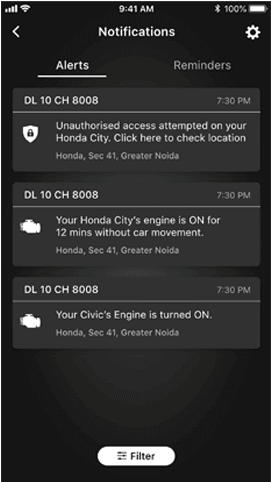 Honda Connect Safety and Security Feature - Unauthorized Access Alert