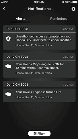 Honda Connect Safety and Security Feature - Unauthorized Access Alert