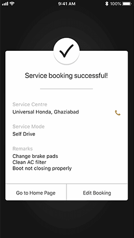 Honda Connect Peace of Mind Feature - Service Scheduler