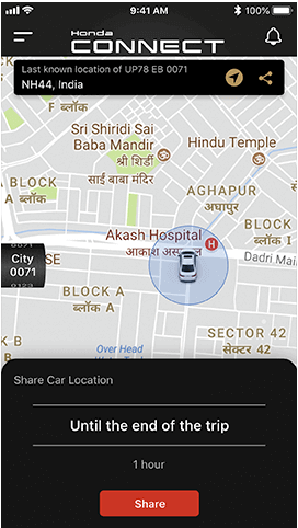 Honda Connect Convenience Feature - Share Car Location