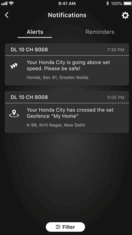 Honda Connect Safety and Security Feature - Contextual Speeding Alert