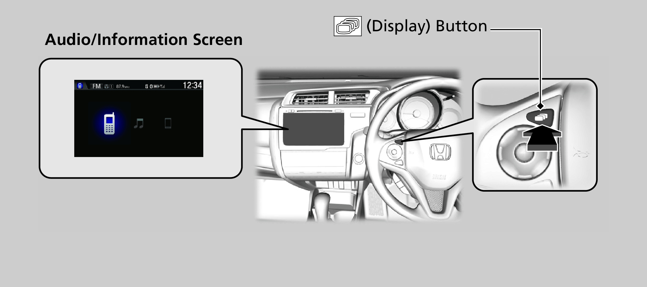 multi information display honda jazz