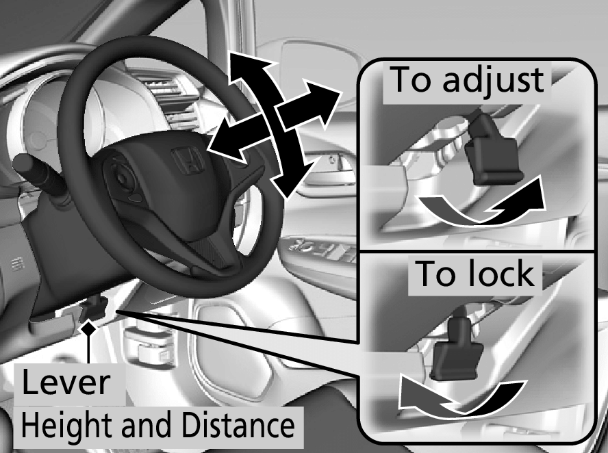 adjusting the steering wheel jazz 2016 honda