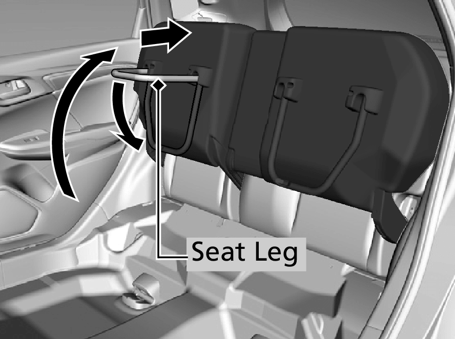 Folding the rear seat