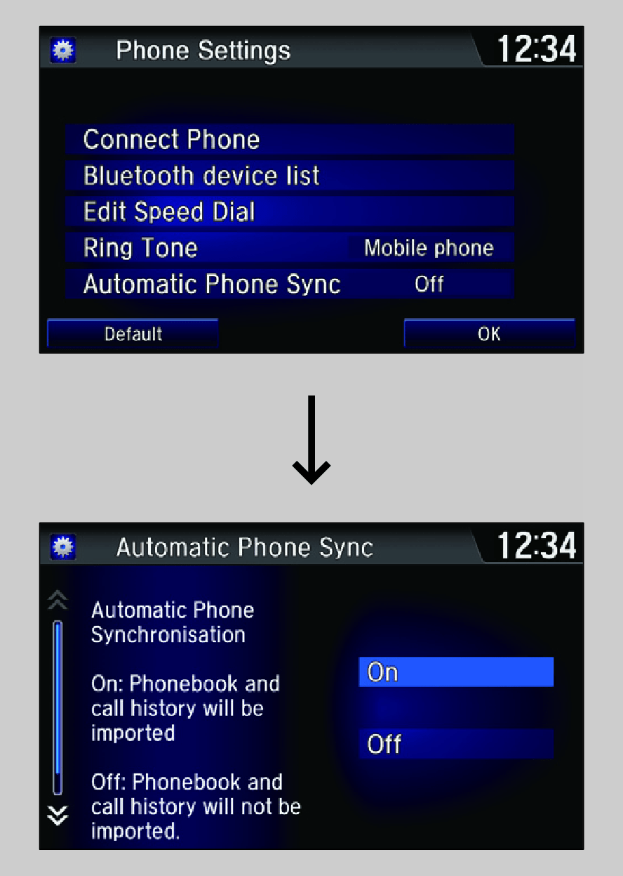 Honda Jazz Audio System Settings