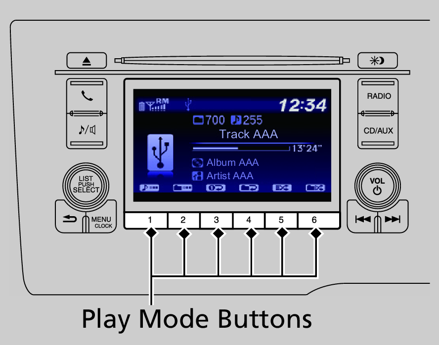 Honda Jazz Audio System Controls